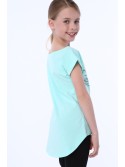 Mädchen-T-Shirt mit Biene, Mint NDZ8211 – Online-Shop – Boutique